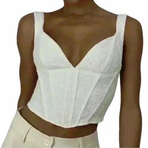 Et Elet “Sweet Soul” Corset Cream Top Size Medium New With Tags!